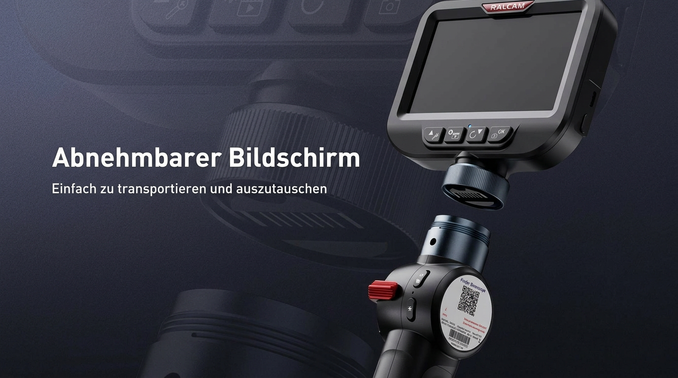 Abnehmbarer Bildschirm – einfach zu tragen und auszutauschen