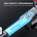 Close-up of 4000mAh battery and circuit in rechargeable electronic device with high capacity text